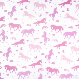 Kids Rule 3-Piece Unicorn Sheet Set | 1 Twin Flat Sheet, 1 Twin Fitted Sheet & 1 Queen Pillowcase | 100% High-Grade Micro-Denier Polyester Fiber | Soft, Smooth & Durable | for Girls | Pink & Purple