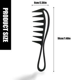 Pack of 2 Curling Combs, Strands Comb, Wide Teeth Comb, Shark Tooth Comb, Professional Hairdresser, with 2 Pieces Precision Comb, Needle Handle Comb, Hair Comb for Hair Styling Salon