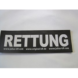 RETTUNG (Large) Package of 2 Julius-K9 Labels for K-9 Harnesses