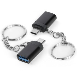 OFFCUP USB C to USB Adapter, 2 Pack USB C Male to USB 3.0 Female Adapter with Keychain, Thunderbolt 4/3 OTG Converter for iPhone15/16 MacBook Pro/Air22/23 Galaxy Dell XPS and More Type C Devices