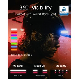 Lumos Nyxel Smart Bike Helmet, Customizable Front and Back LED Lights with Turn Signals, 360° Visibility App Controlled Comfortable & Lightweight Skateboard Urban Helmet for Adults, Men Women