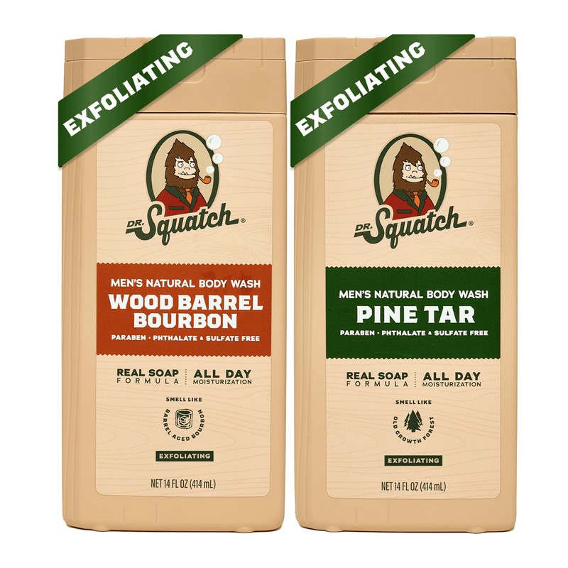 Dr. Squatch NUEVO gel de baño natural exfoliante para hombres