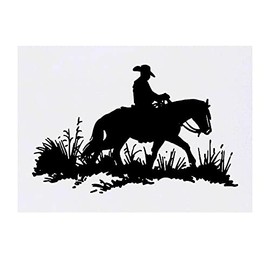 'Cowboy On Horse' Temporary Tattoo - Water Resistant, Skin-Safe, Non-Toxic Transfer (TO00055448)