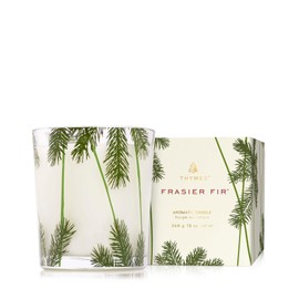 Thymes Frasier Fir Pine Needle Candle – Holiday Candles for Home Scented with Notes of Crisp Siberian Fir, Cedarwood & Sandalwood – Christmas Decor (13 oz)