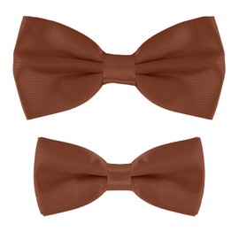MASADA Father-son bow tie tied and adjustable length in matching colour, Hazel
