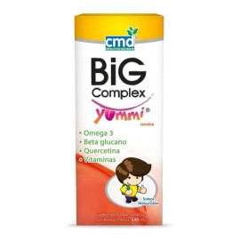 Big Complex Yummi / Omega 3, Beta-glucano Jarabe C/240ml Cmd Sabor Melocotón