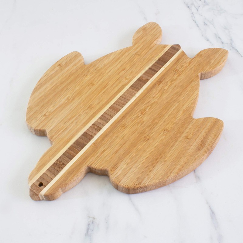 Totally Bamboo Sea Turtle Shaped Cutting Board and Charcuterie Serving