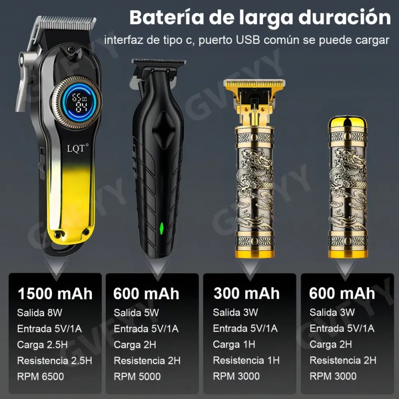 Set de Cortadoras de Pelo Gvfyye Maquina Inalámbricas con Pantalla