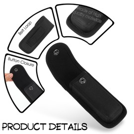 JIEYAO Nylon Pocket Knife Sheath, 5''-5.5'' Multitool Sheath, Folding Knife Pouch with Snap Closure Knife Holster with Belt Loop Vertical Carry Knife Holder for Belt Outdoor Daily Use Multitool Case