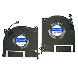 ZHAWULEEFB Replacement New Laptop GPU+GPU Cooling Fan for Dell Alienware M15 R2 N18E Gaming Laptop 0X9FRW DFSCK324162A2P DFS2013121H0T FLHU DC12V 1A Fan