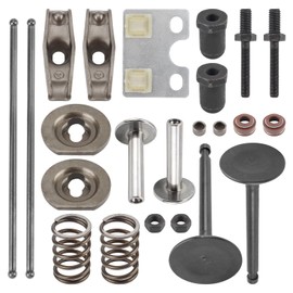 MOTOALL 23pcs Generator Engine Valve Push Rod Replace for Honda GX340 GX390 188F 5KW with Lawn Mower Guide Plate, Rocker Arm Pivot with Adjusting Nuts Valve Lifter Stem Seal Rotator Valve Kit