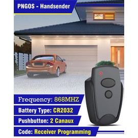 868MHz Handheld Transmitter for Marantec Digital 302, 304, 382, 384, Roll Code, 2 Channels, Remote Control Garage Door for Marantec Handheld Transmitter 313/321/323 Garage Door Opener (2pcs)