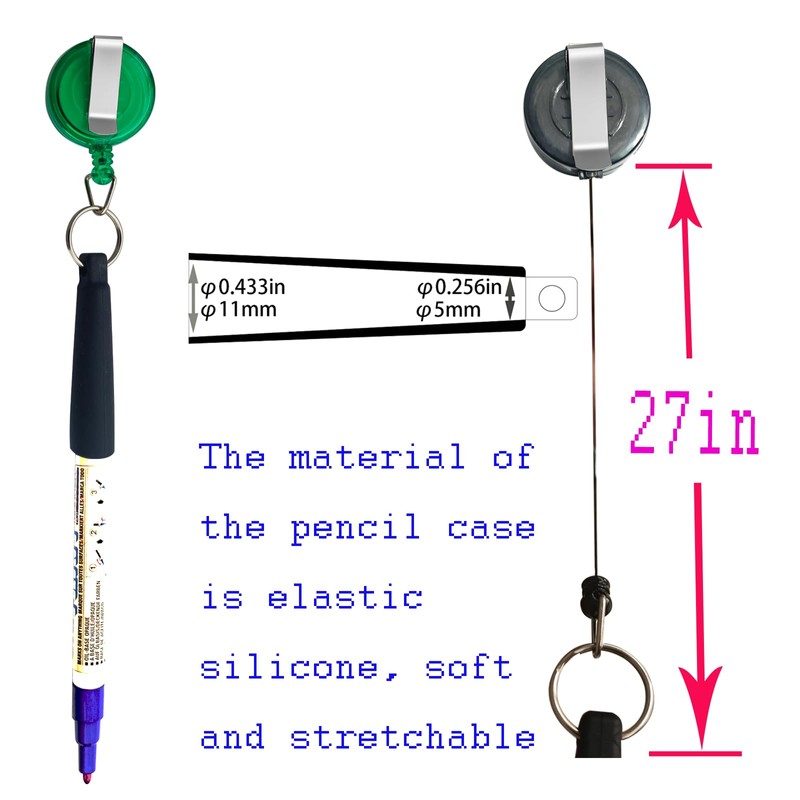 XILAOTOU Duty Retractable Pull Pen Holder -Thick Nylon Cable- Ideal
