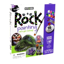 SpiceBox Rock Painting Kit for Kids, Girls, Boys, DIY Arts and Crafts Creative Activities, Paint Rocks, Make Your Own Toy, Model: 5522716