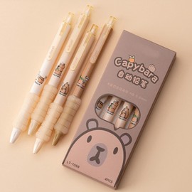 MOZXIRZ 4 Pcs Mechanical Pencils 0.5mm Cute Capybara Mechanical Pencil Kawaii Cartoon Pencils School Pencil for Kids Students Girls Women (4Pcs Capybara)