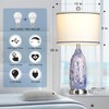 Coastal Lamps with USB A+C Ports & LED Night Light,