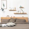 Gieanoo Floating Shelf, 30cm Solid Oak Wood Rustic Shelf Wall