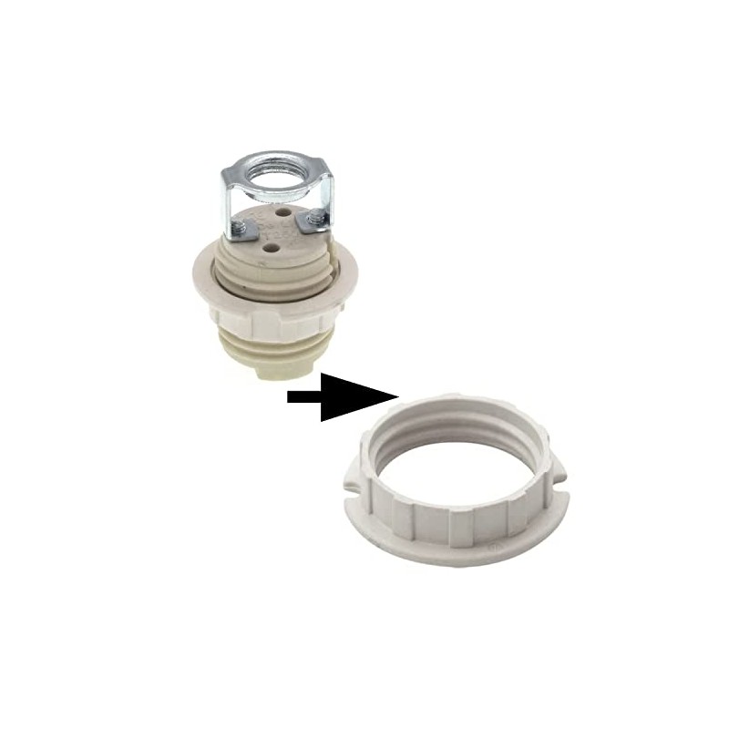 G9 Plastic Shade Ring,Lampshade Ring for G9 Lamp Holder-White (10)