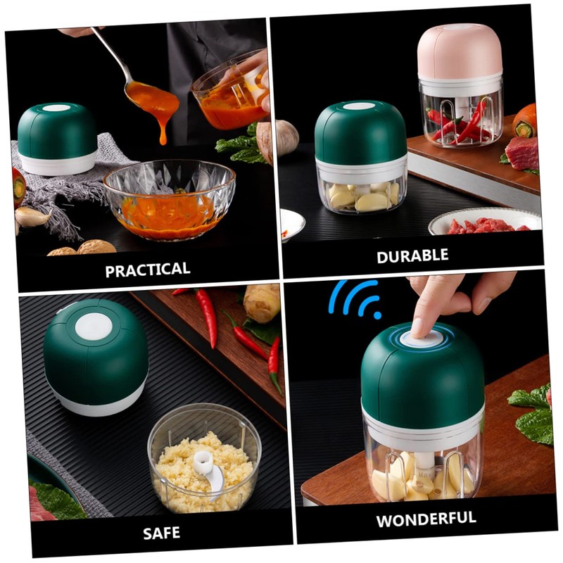 BIUDECO Wireless Garlic Pounder Compact Portable Garlic Mincer Meat Crusher