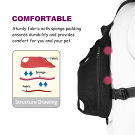 GEEPET Legs Out Front-Facing Dog Carrier Hands-Free Adjustable Pet Backpack Carrier for Walking Hiking Bike and Motorcycle (Small)