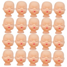 STOBOK 20pcs Vinyl Doll Head Miniature Baby Doll Supplies