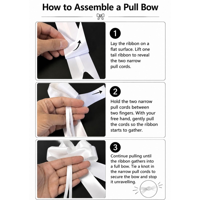 LarryRoo Wedding Car Decorating Kit – 7m Poly Ribbon with