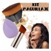 Universo en Linea Kit Brochas Maquillaje Belleza Contorno Esponja Beauty
