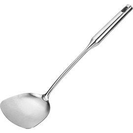 Wok Spatula, 304 Stainless Steel Spatula, Heavy Duty Metal Spatula with Heat-Resistant, Ergonomic, Easy Grip Handle - Wok Utensils, Kitchen Wok Tools for Cooking