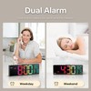 JALL 10.5'' Large Digital Alarm Clock with 8 RGB Colors,