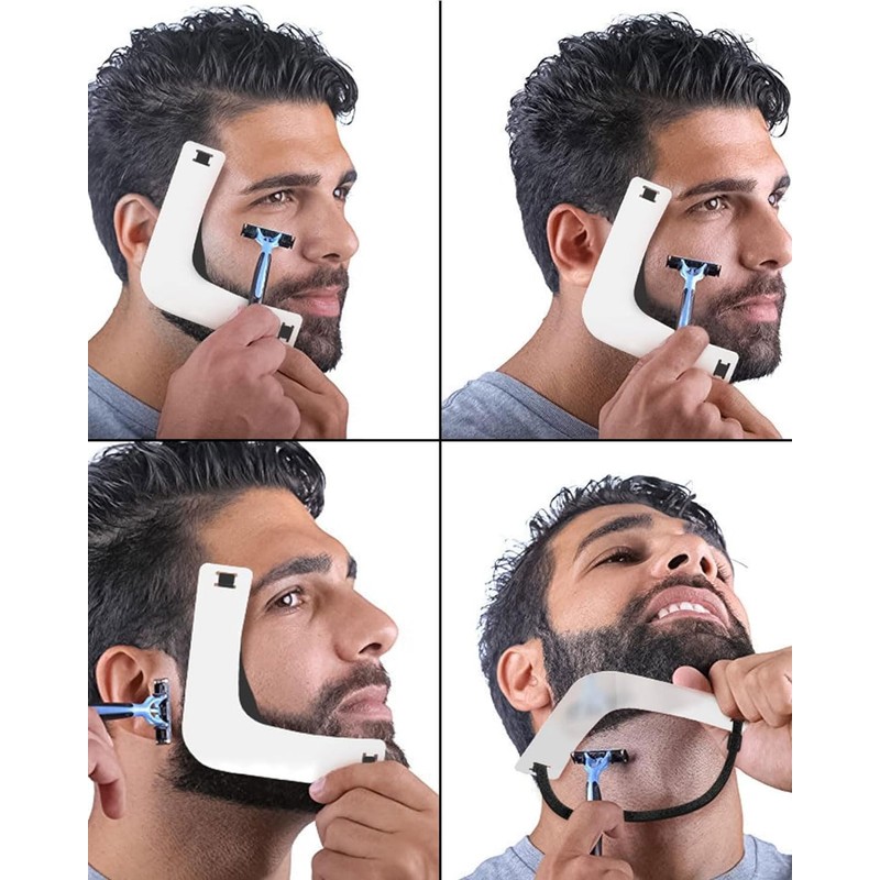 AORHOFJ 1 x Beard Trimmer Shaving Stencil Beard Guide Shaper