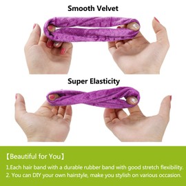 Pack of 45 Hair Bands Girls Elastic Bands Hair Scrunchies Velvet Hair Bands Made of Velvet Elastic, 45 Colours Ponytail Holders Hair Elastics Headbands Ropes for Women or Girls Hair Accessories