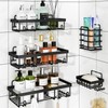 5 PCs Large Storage Shower Caddy,Stainless Steel Material,No Drilling Installation,Great