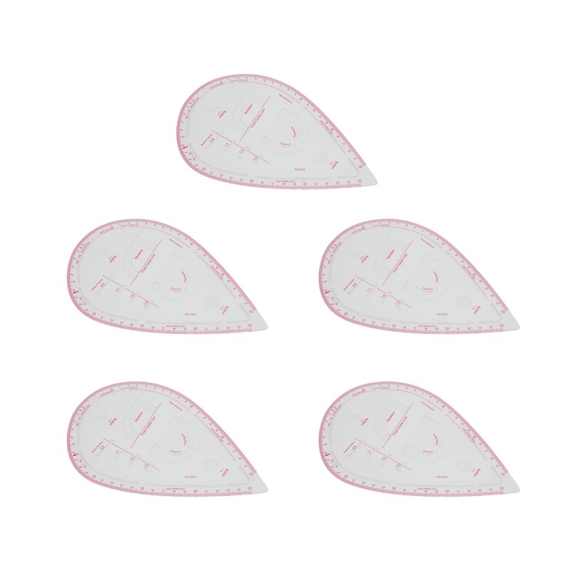 5pcs 6403 Curve Ruler Set Multifunctional Plastic Curve Pattern Ruler
