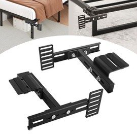 Sidasu 2 Pack Headboard Brackets for Metal Adjustable Bed,Universal Adjustable Bed Headboard Brackets with Footboard ans Hardware Extension Kit Fit Twin Full Queen King Matte Black
