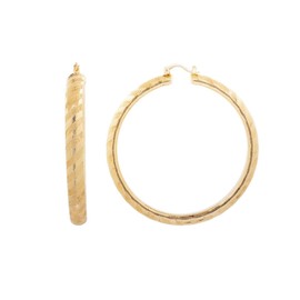Unbranded Real Gold filled Round Hoop Earrings 18k Layered 50mm