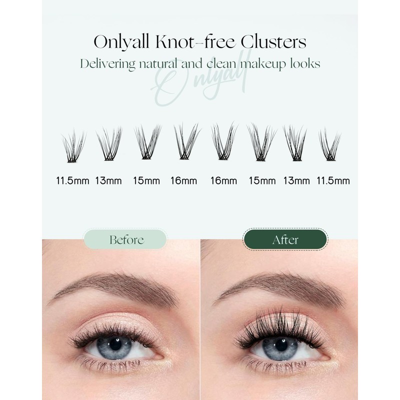 Lash Clusters Eyelash Extension Pre-styled Natural Lashes Clusters C Curl