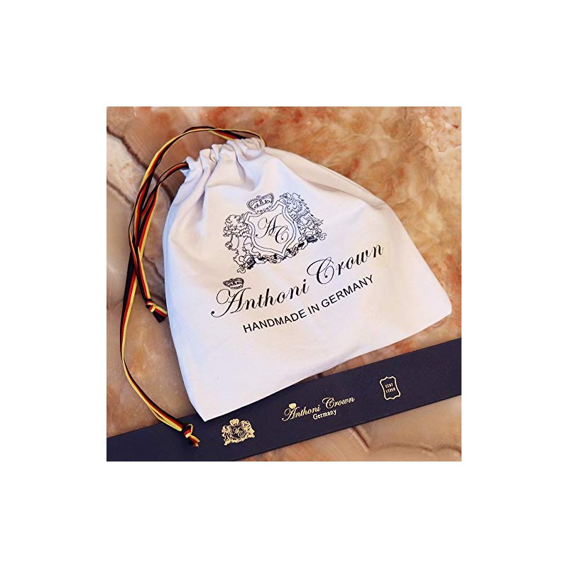 Anthoni Crown Men's Leather Belt, dark Brown