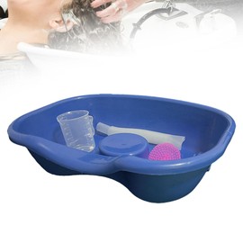Portable Shampoo Bowl Daily Living Aids with Pipe 46x35cm for Bedridden Bathroom Accessories Hair Wash Tub Hair Washing Basin