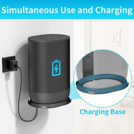 Dinghosen Heavy-duty Wall Mount Bracket for Sonos Move 2 and Move Mount Indoor/Outdoor Easy to Install Speaker Mount for Sonos Move Wall Mount Hook, Black