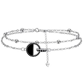 Micory Women's Bracelet 925 Sterling Silver with Heart Zirconia Bracelets Women's Adjustable Bracelet Valentine's Day Mother's Day Birthday Christmas Gift for Her Women Girlfriend, 21 cm, Sterling