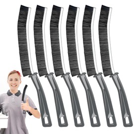 6 Pcs Hard Bristle Crevice Cleaning Brush, Multifunctional Cleaning Brush Tool, Bathroom Gap Brush, Grout, Kitchen, Toilet, Bathroom, Home, Bathtub, Sink, Household, Window, Black