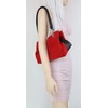 Girly HandBags Italian Suede Leather Shoulder Bag (Fuchsia)