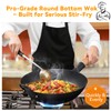 WANGYUANJI 13.4" Round-Bottom Iron Wok, Deep Chinese Stir-Fry Pan (Seasoning