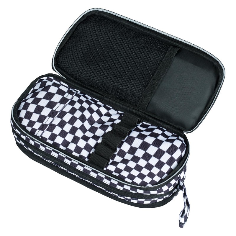 Baagl Pencil Case, 3 Compartments, for Girls, Boys, School, Ska