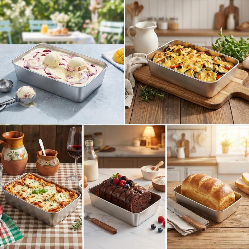 PUREZON Loaf Pan, 6 PCS, 8.6 x 5.6 Inch