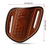 Leather Knife Sheath for Belt Pocket Folding Knife Holder Compact
