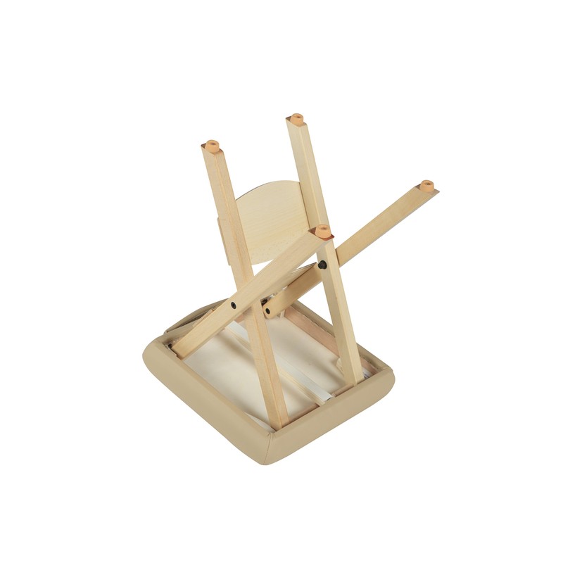 Master Massage Wooden Handy/Folding Massage Stool Cream