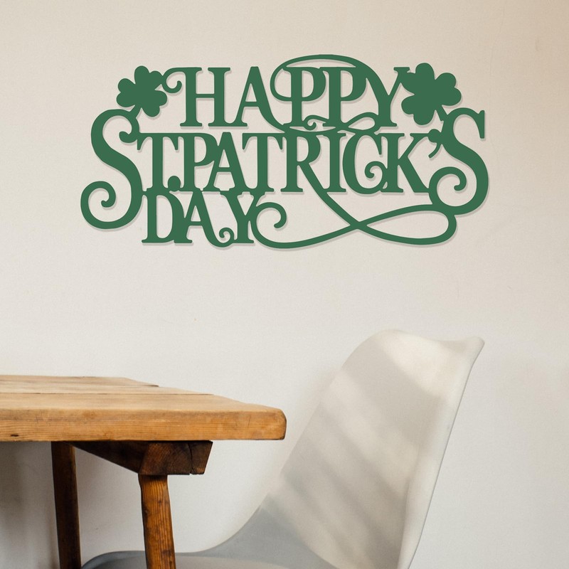 RESACO Metal St. Patrick's Day Sign Happy St Patricks Day