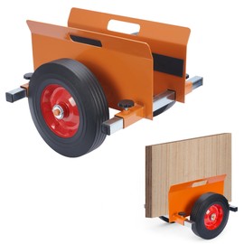 lukar Heavy Duty Panel Dolly, 1100LBS Capacity Door Dolly Panel Mover, Adjustable Clamp Panel Cart with 10" Solid Rubber Wheels, Drywall Mover for for Wood Panels, Doors and Drywall Sheet