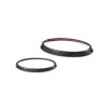 car-attention Carbon Fiber Front Rear Emblem Badge Logo Trim 2PCS